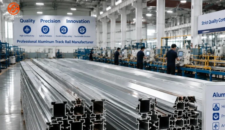 Inside the aluminum profile production line factory