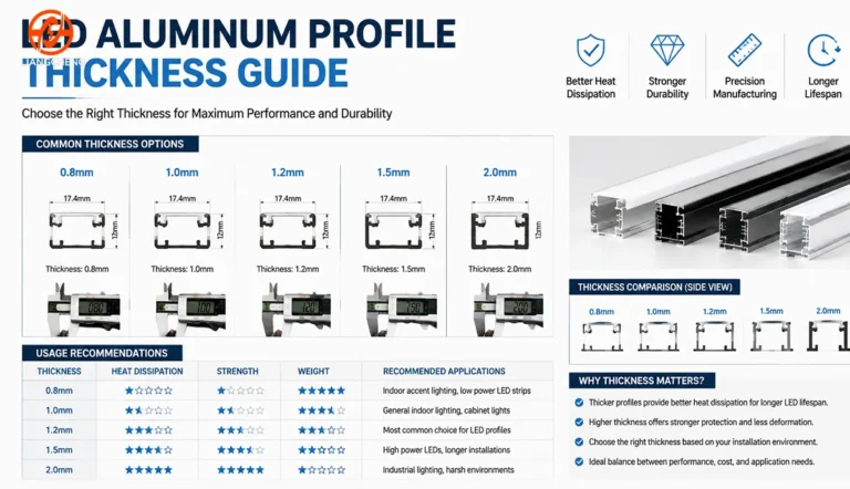 LED Aluminum Profile Thickness Guide