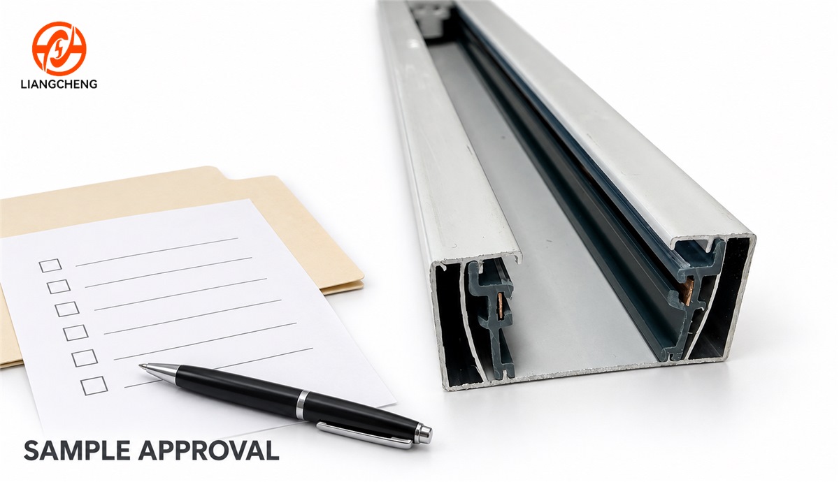 Two-wire rail sample and approval records arranged for purchasing review
