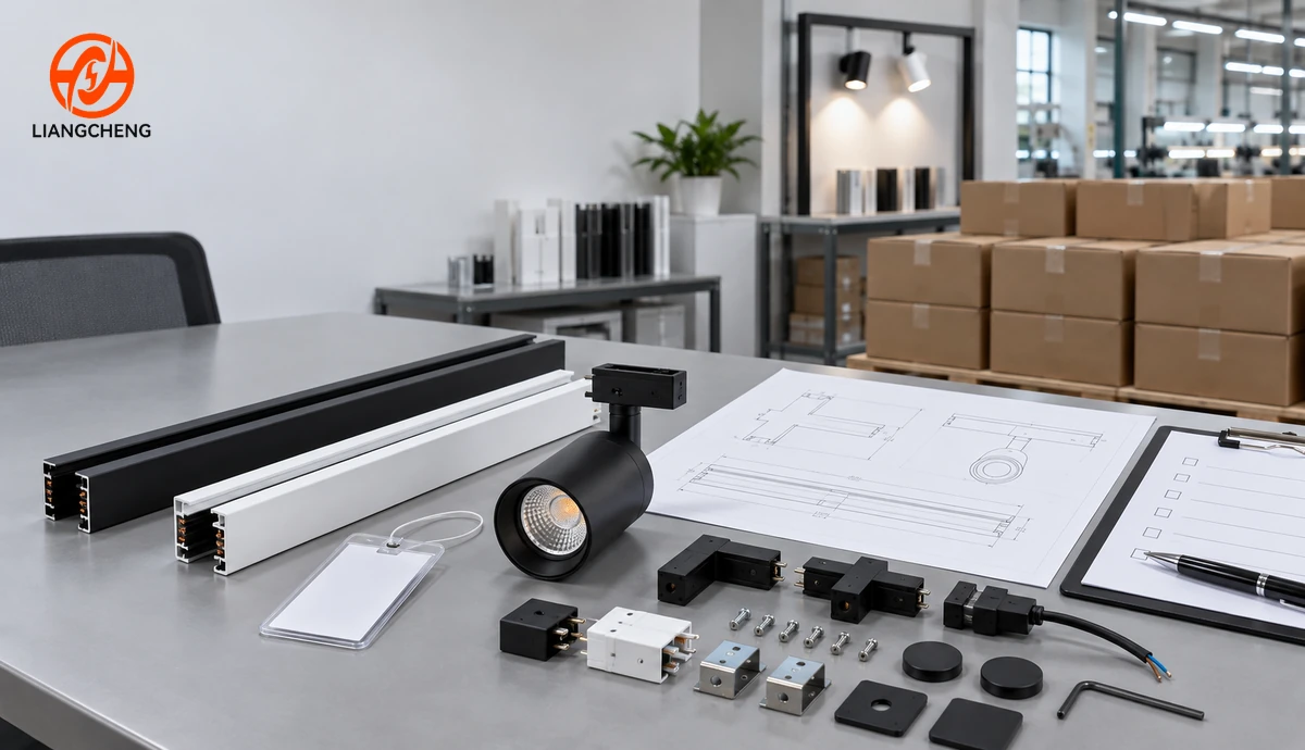 Approved track rail samples accessories drawings and order handoff materials